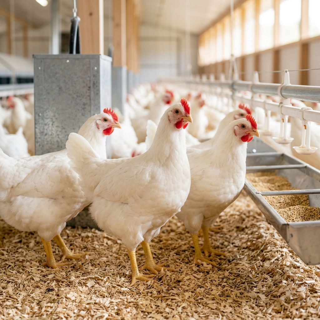 Healthy pristine poultry flock